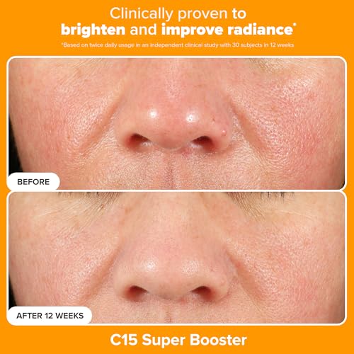 Paula's Choice Vitamin C15 Super Booster 15% Face Serum - Kit with SPF 50 Sunscreen & Exfoliant
