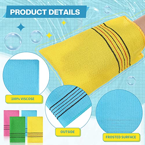 Large 50 Pcs Exfoliating Body Washcloths Set - Reusable Bath Scrub Towels