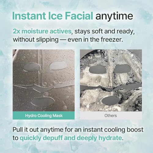NDP Collagen Cica Cooling Hydro Mask ? World¡¯s First Freeze-Ready Hydrogel Face Mask with 55,000Da Vegan Collagen, Real Mugwort & Centella ? Korean Mask for Sensitive Skin (36g x 4ea)