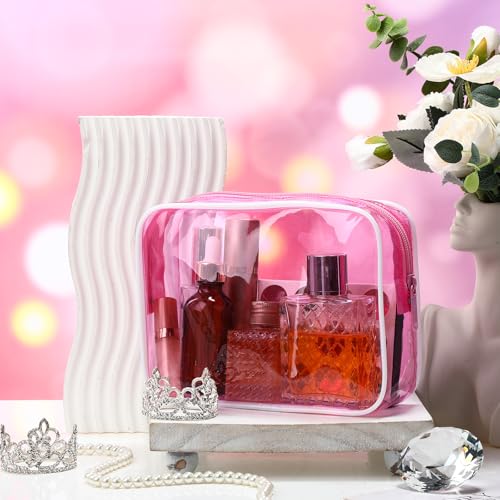 12 Pcs Clear Waterproof Makeup Bags PVC Cosmetic Organizer Travel Pouches