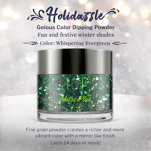 SNS Nail Dipping Powder Holidazzle Collection (HD17 - Whispering Evergreen - 1.5 oz)