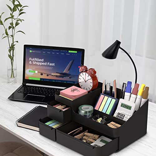 Makeup Organizer with Drawers, Countertop Organizer for Vanity, Bathroom and Bedroom Desk Cosmetics Display Case for Brushes, Lotions, Perfumes, Eyeshadow, Lipstick and Nail Polish