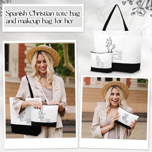 Abbylike 20 Pcs Christian Gift Bags Set Faith Inspirational Tote Bag Religious Makeup Bag Gifts for Wife Mom Women