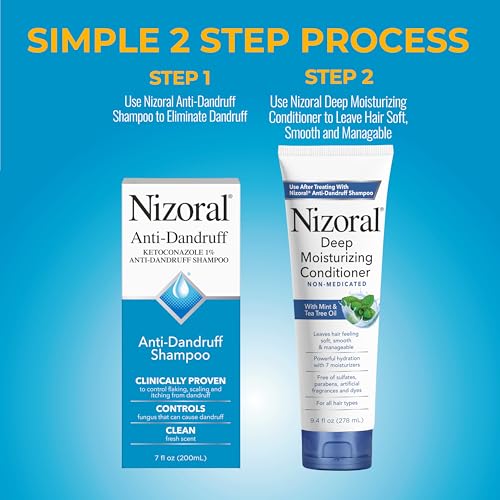 Nizoral Dandruff Shampoo & Conditioner Bundle - 8.2 Fl Oz Pack of 2 with Variation