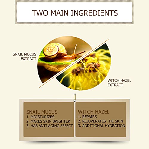 BIOAQUA Repair Snail Mucus Cream Moisturizing Skin Smooth Hydrate Wonderful Vitality 130 ml/4.57fl.oz (Pack of 2)