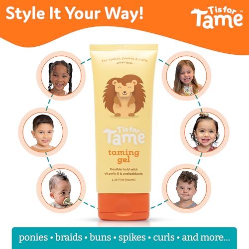 T is for Tame Kids Hair Taming Gel & Wand Bundle 1 Fl Oz Pack of 2