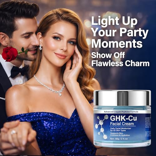 GHK-Cu Copper Peptide Face Cream, Peptides for Skin Firmness & Hydration, Daily Moisturizer with GHK-Cu