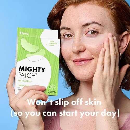 Mighty Patch HERO Tired Eyes Patches - 6 Count Pack of 2 Hydrogels for Puffiness & Eye Bags
