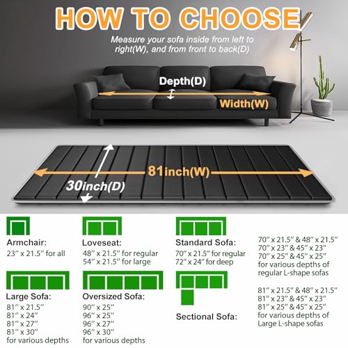 Heavy Duty Couch Cushion Support Board 81x30 Inches for Sagging Sofas - Deep Large Support
