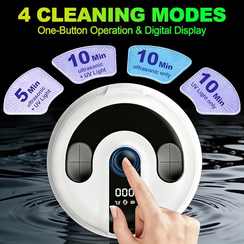 Ultrasonic Retainer Cleaner Machine 48kHz - Deep & UV-C Disinfection