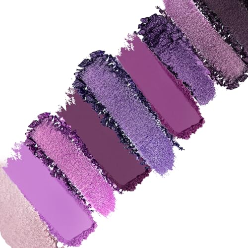 9 Colors Eyeshadow Palette, Purple Eye Shadow Makeup Powder, Creamy, Shimmer Matte Shades, Travel Eyeshadow for Women