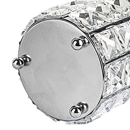 Crystal Makeup Brush Holder Set - Silver 4-Pack Bling Organizer for Dresser, Bathroom, Table