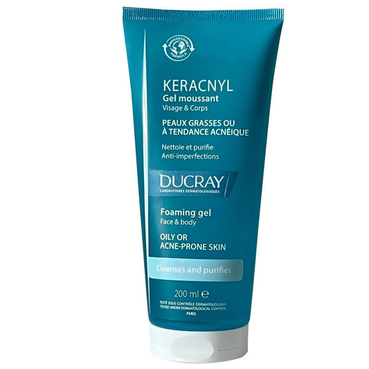 CLASSIC DERMA Ducr'ay Keracnyl Foaming Gel Acne-Prone Skin Face Wash 200 ml | 6.76 FL OZ