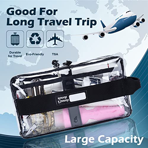 Rough Enough Clear Travel Toiletry Bag Large Waterproof Organizer