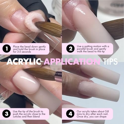 MakarttPro Brush Cleaner and Acrylic Kolinsky Brush Bundle - Size #12, Professional 100% Kolinsky Hair Acrylic Nail Brush with Acetone-Free Cleaner for Perfect Bead Control and Easy Maintenance