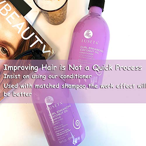 Luseta Curl Enhancing Conditioner for Damaged Hair - Hydrating & Frizz Control 33.8 Oz