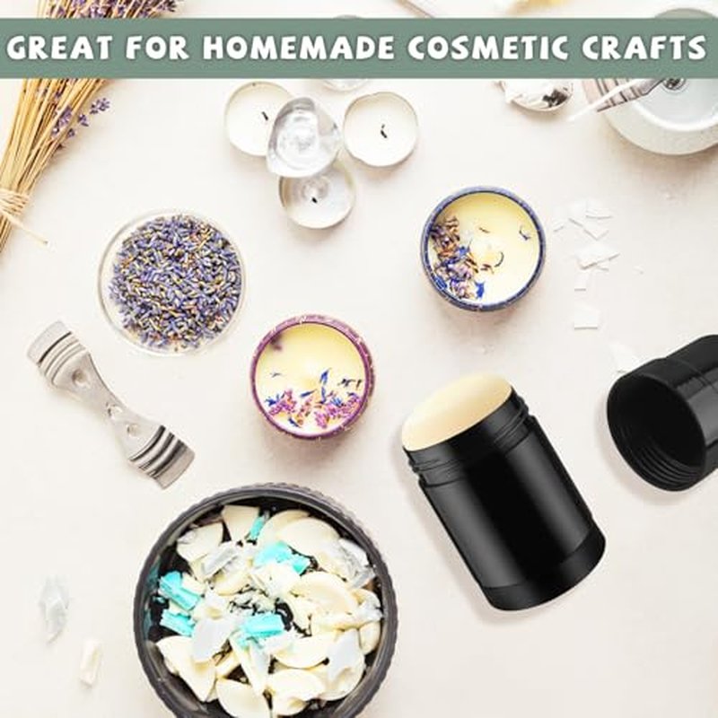 30ml/1oz Black Plastic Deodorant Containers Empty Filling Stick Tube Twist Up Deodorant Bottles for DIY Cosmetic Sunscreen Lip Balm Crayon Lotion Bar - 15 Pcs