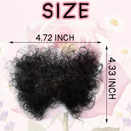 Fake Private Hair Set - Realistic Bikini Body & Chest Hair in Black - Handmade