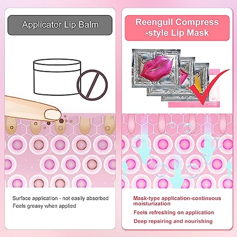 30 PCS Moisturizing Hydrating lip masks - Pink Collagen Lip mask Bulk,Collagen Lip Gel Patches for Dry Lips, Dead Skin Removal, Fine Line Lightening, Valentine's Day Gift