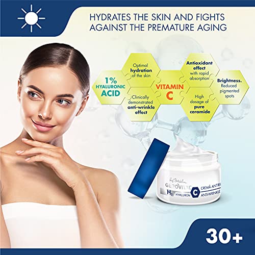 Anti-Wrinkle Day Face Cream with Hyaluronic Acid & Vitamin C - 50ml