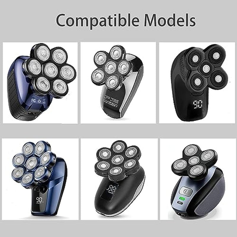 Head Shaver Replacement Heads, RAZOWISE 5D Blades Shaver, Men's Electric Shaver Replacement Heads