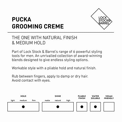 Lock Stock & Barrel Pucka Grooming Crème 3.53 Ounce - Medium Hold Styling Paste