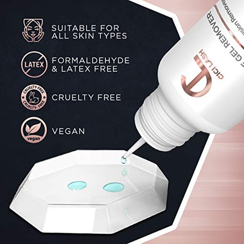 ELITE Eyelash Extension Remover Gel for Professional Lash Extensions | Super Fast (60s) and Easy to Control | Perfect Eyelash Glue Remover for Individual Mink Lashes | Essential Lash Supplies 15ml