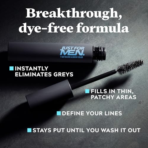 Just for Men 1-Day Beard & Brow Color - Dark Brown, Pack of 3