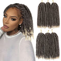 WIGNEE Faux Locs Crochet Hair 120 Strands 12 Inch Soft Synthetic Locs