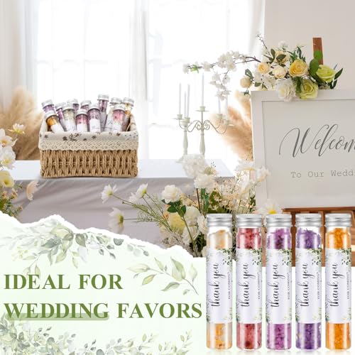 12 Pcs Aromatherapy Bath Salts Test Tube Set - Greenery Spa Gifts for Women