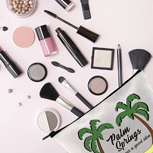 Palm Springs Bachelorette Party Favor Palm Springs Is Always A Good Idea Tropical Trip Matching Makeup Bag (Good idea Palm)