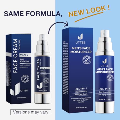6-in-1 Men’s Face Cream with Collagen, Hyaluronic Acid & Vitamins - 1.7 oz - Dark Spots & Eye Bags Treatment