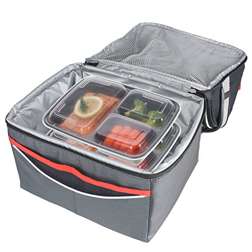 24 Oz Meal Prep Containers 150 Pack with 3 Compartments BPA Free Stackable Dishwasher & Microwave Safe