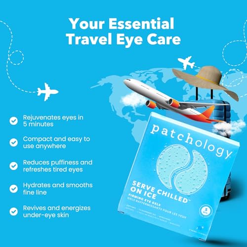 Cooling Under Eye Mask Patches with Peptides & Cloudberry Oil - 5 Pairs Pack of 2 - Brighten & Firm