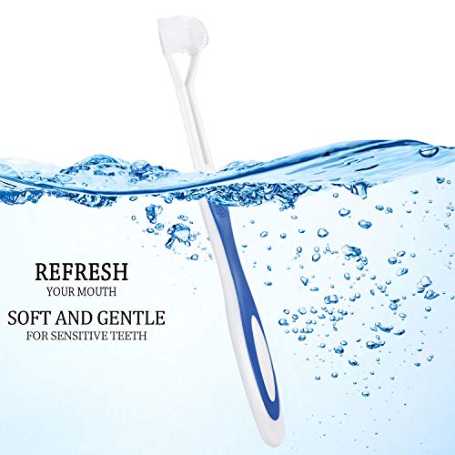 Kids 3-Sided Travel Toothbrush Set with Replaceable Bristles - 16 Colors