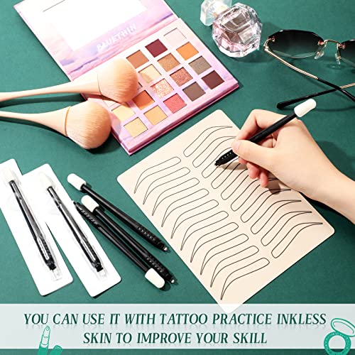 Disposable Microblading Pen Kit with Pigment Sponge - 12 Pcs Professional Eyebrow Tool