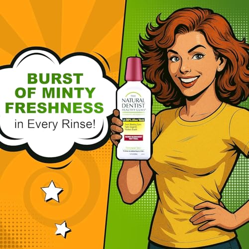 Natural Dentist Healthy Gums Mouthwash 16.9 Fl Oz Pack of 3 - Peppermint Twist Flavor