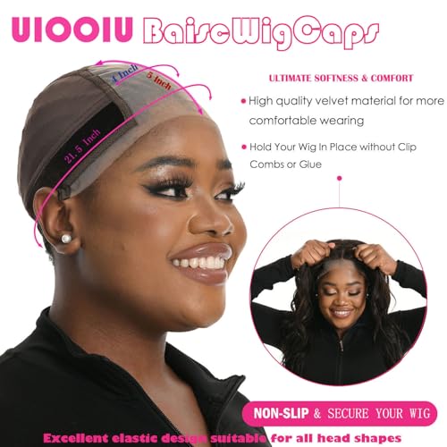 Wig Grip Cap for Women - Non Slip, Breathable, Adjustable Fit, Natural Look - Brown/Nude, Medium
