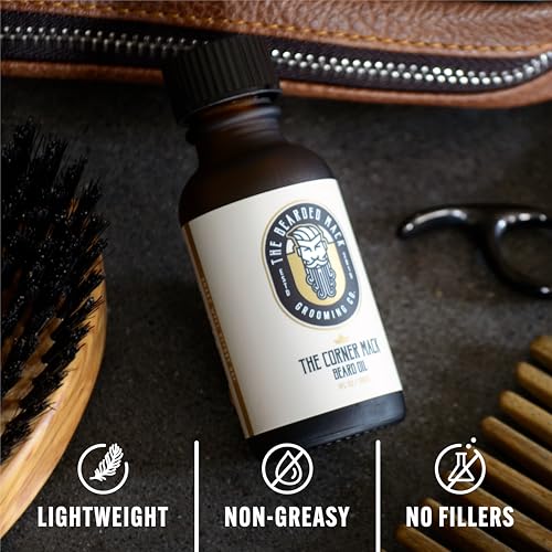 The Bearded Mack ? The Corner Mack Signature Beard Oil | Citrus Cologne Scent ? Bergamot, Mandarin, Bamboo & Aquatic Notes | Hydrates, Softens & Eliminates Beard Itch | 1oz