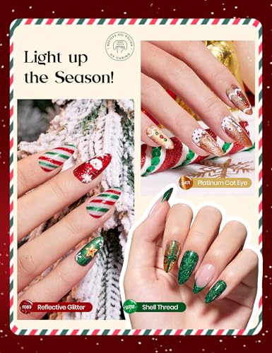 Beetles Merry Glitzmas Gift Box Gel Nail Polish Set - Festive Holiday Manicure Kit