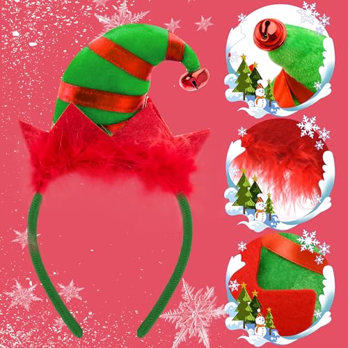 BQTQ 15 Pieces Christmas Headbands Party Hats Headbands for Christmas Holiday Favour