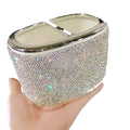 Luxury Bling Rhinestone-Embellished Makeup Organizer Box Storage ? Large Capacity Cosmetic Brush Lipstick Eyebrow Pencil Storage Box and Desktop Organizer Rack (Silver)