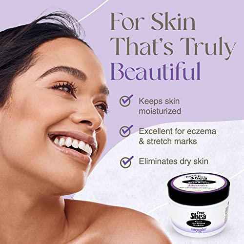 True Shea - 1 Vanilla (8 oz) + 1 Lavender (8 oz) Whipped Shea Butter Moisturizing Beauty Bundle, Nourishing Shea Butter with Sunflower Oil & Coconut Oil for Skin & Hair