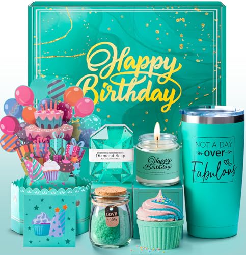 ITABLETAS Green Birthday Gift Basket for Women - Spa & Relaxation Set, Last-Minute Gift Idea