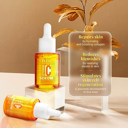VLCC Vitamin C Serum - 30ml | With Ferulic Acid, Hyaluronic Acid, and 15% Vitamin C