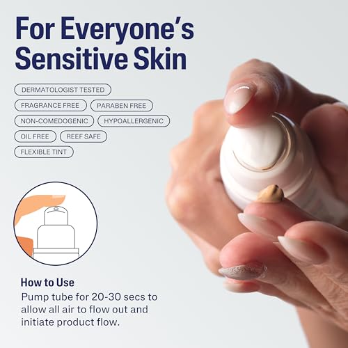Cetaphil Tinted Sunscreen SPF 40 Face Lotion 1.7 Fl Oz Pack of 2 - Broad Spectrum Mineral