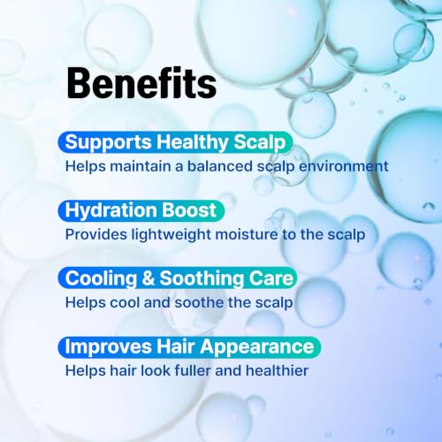 Peptide Hair Growth Serum - 2.7 Fl Oz Roll-On with Rosemary & Caffeine, Variation: Turquoise
