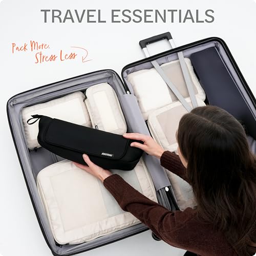 Hair Tools Organizer Travel Bag with Heat-Resistant Mat for Styling