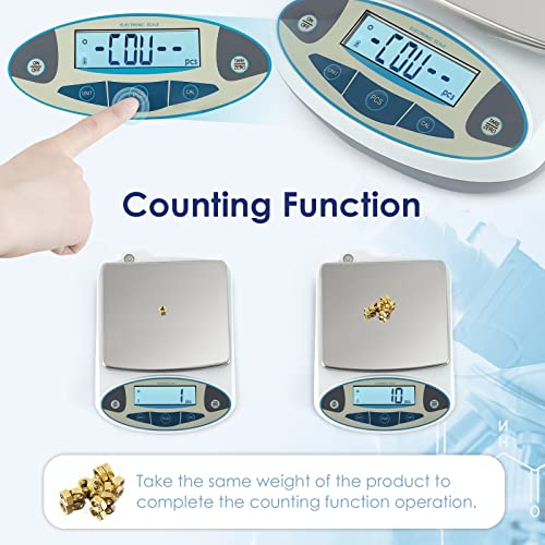 Digital Lab Scale 5000g / 0.01g High Precision Electronic Balance Jewelry Kitchen