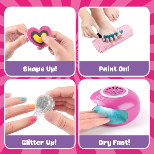 Kids Spa Day Kit For Girls, Spa Kit For Girls Ages 8-10-12, Kids Foot Spa Manicure Pedicure, Girls Pedicure Spa Kit For Kids With Kids Spa Set For Girls Christmas Birthday Gift